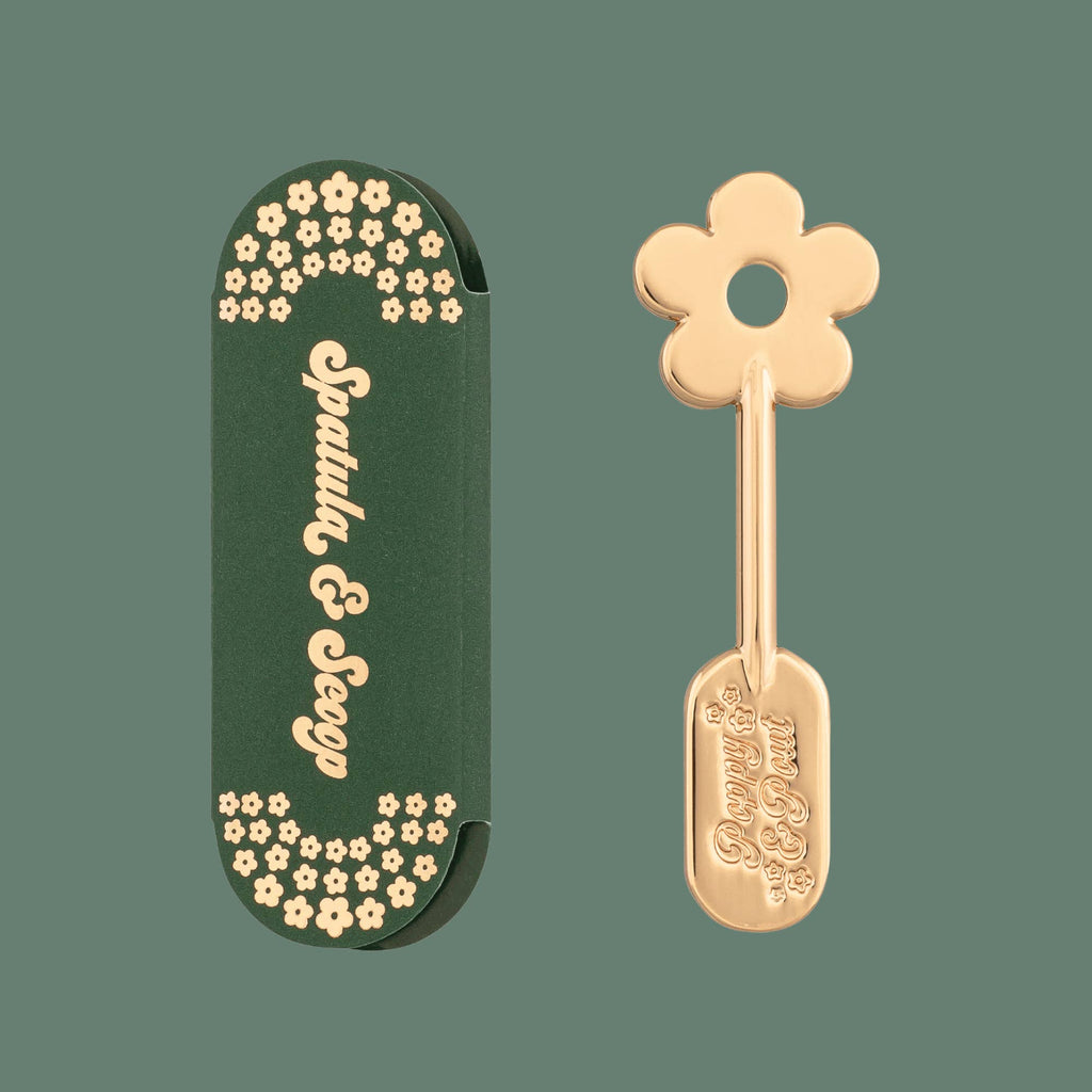 Lip Care Spatula, Gold Daisy