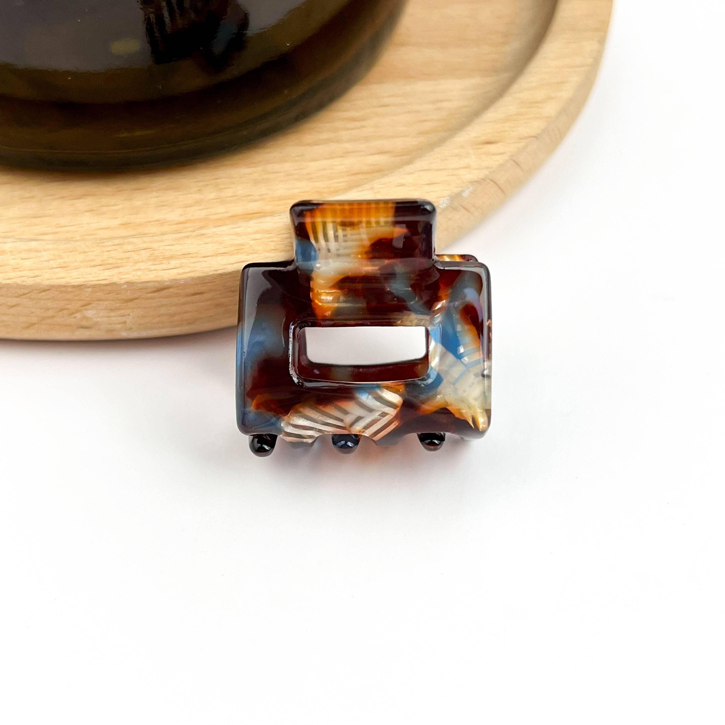 0.9'' Mini Square Hair Claw Clip: A
