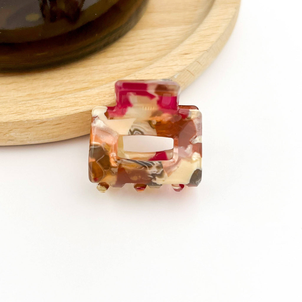 0.9'' Mini Square Hair Claw Clip: A
