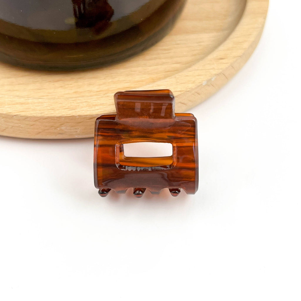 0.9'' Mini Square Hair Claw Clip: A