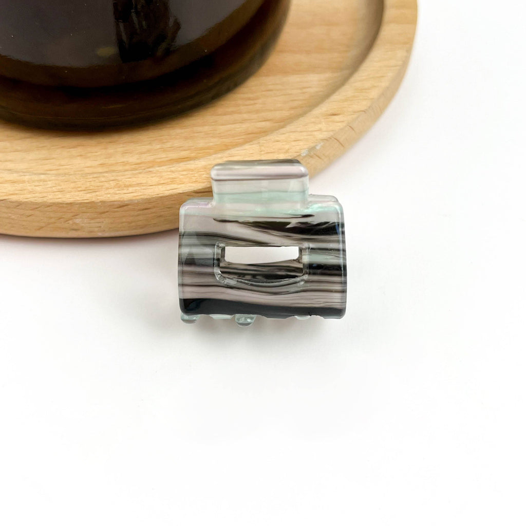0.9'' Mini Square Hair Claw Clip: A