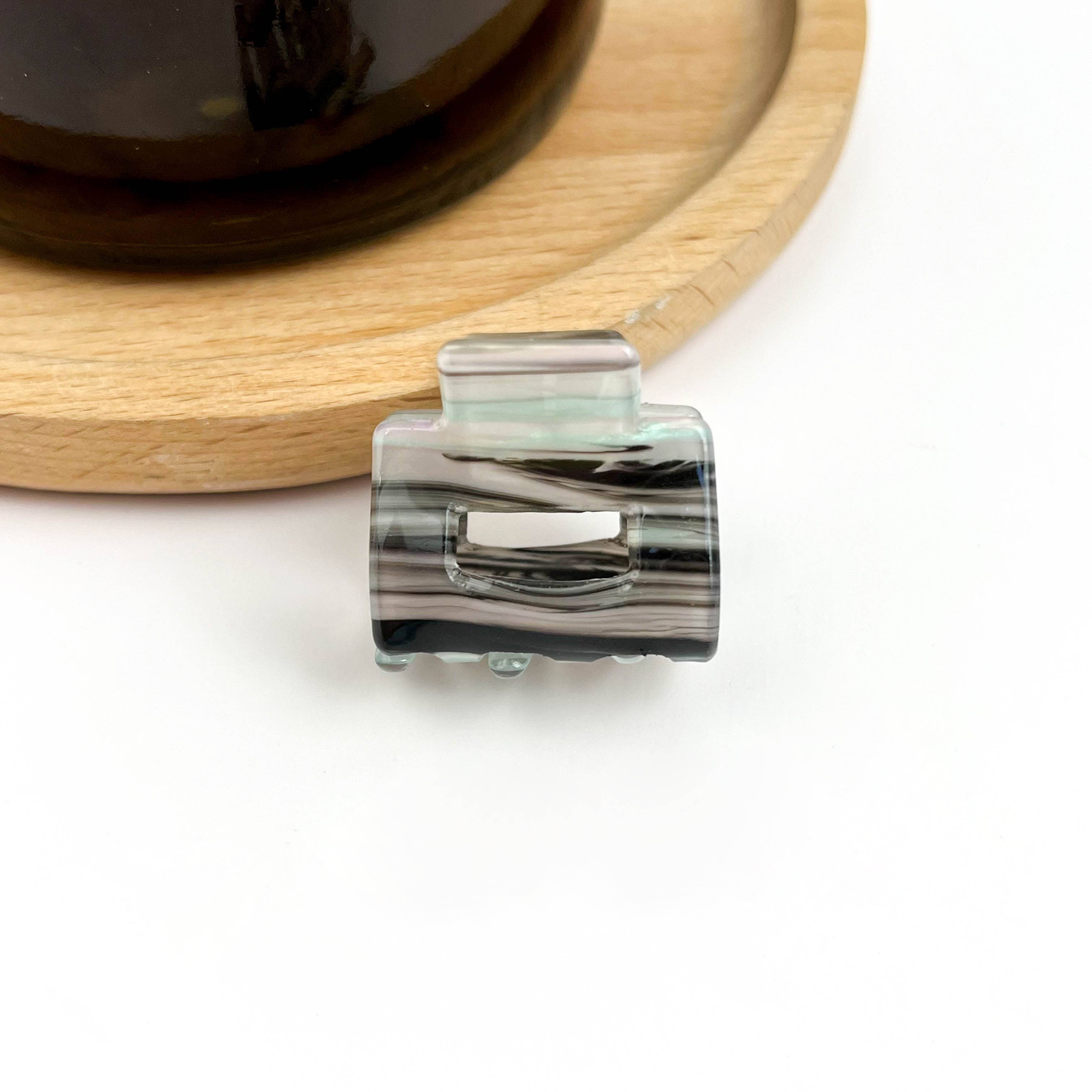0.9'' Mini Square Hair Claw Clip: A