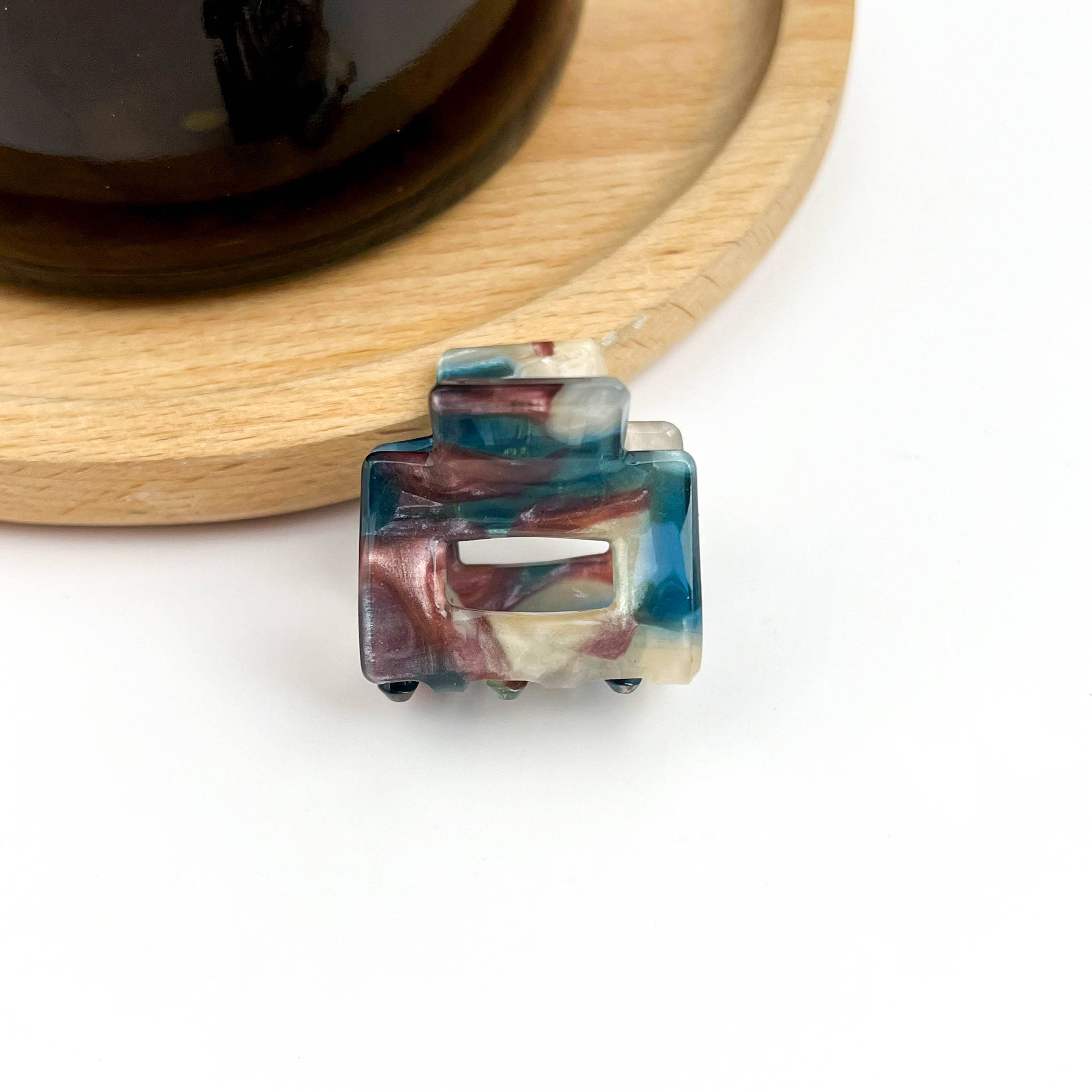 0.9'' Mini Square Hair Claw Clip: A